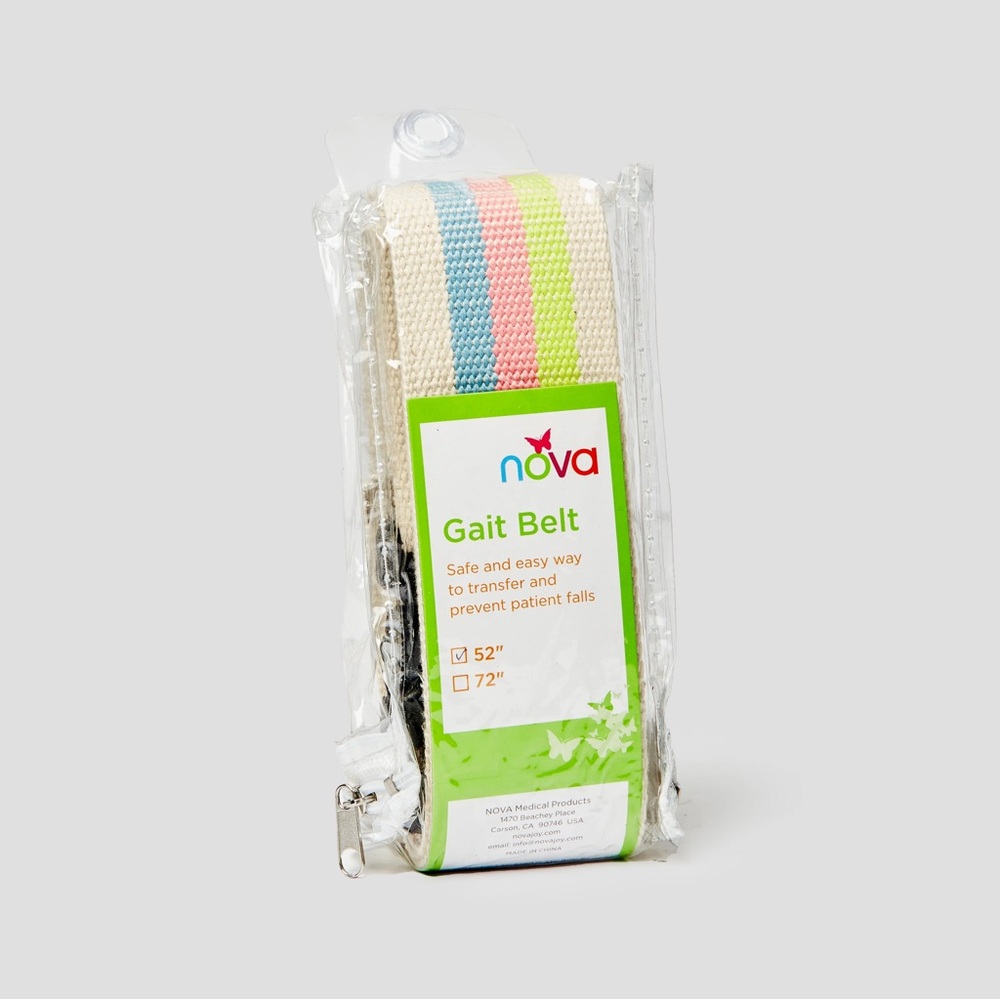 Nova Gait Belt with Pastel Stripes